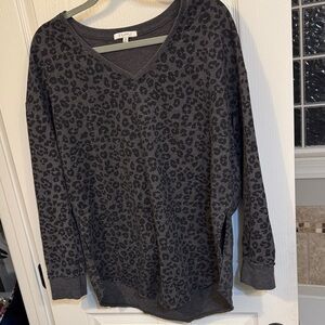 Z Supply Charcoal V-Neck Sweater